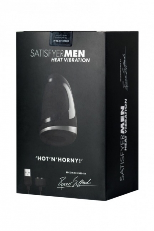 Мастурбатор с функцией подогрева Satisfyer Men Heat Vibration (2 мотора, 14 режимов, 70 комбинаций)