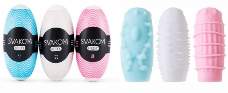 Многоразовый супер эластичный мини мастурбатор Svakom HEDY Blue