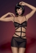 Черное платье на косточках с золотистыми цепочками Bondy Chemise LXL0