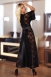 Длинный халатик с кружевом Bouguet Black SM1