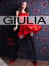 Колготки с имитацией чулок и красными сердечками Pari Love модель N60 L (60 den)