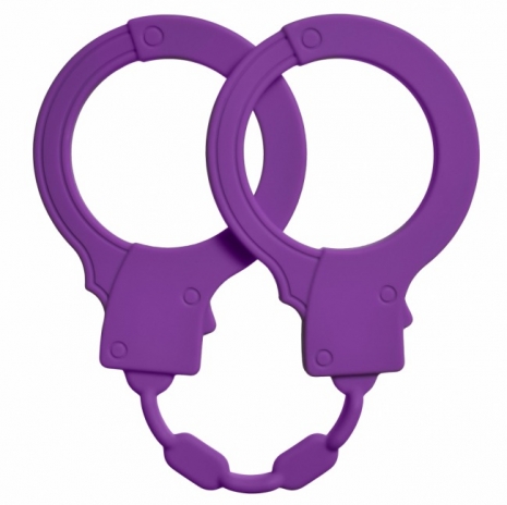 Силиконовые фиолетовые наручники Stretchy Cuffs