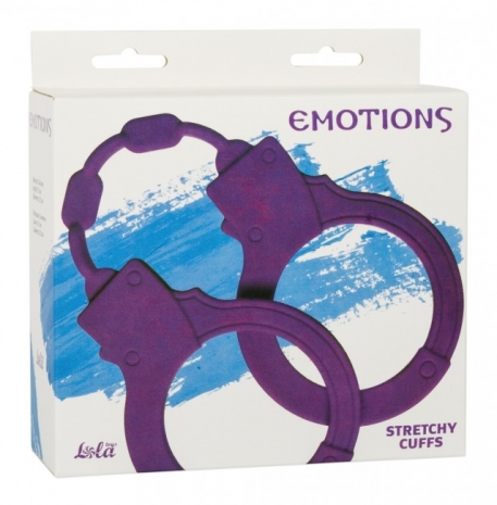 Силиконовые фиолетовые наручники Stretchy Cuffs