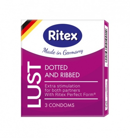 Презервативы Ritex LUST с кольцами и пупырышками (3 шт)