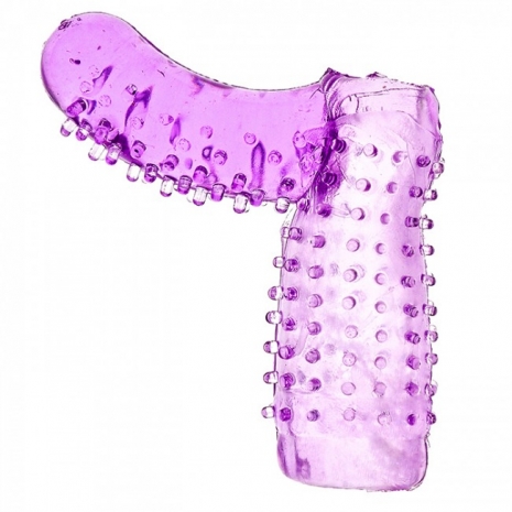 Стимулирующая насадка с клиторальным стимулятором Sextoy