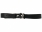 Черные кожаные наручи с полукольцом