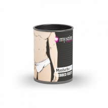 Компактный мастурбатор с рельефом внутри Mystim MasturbaTIN Ribbed Ricky