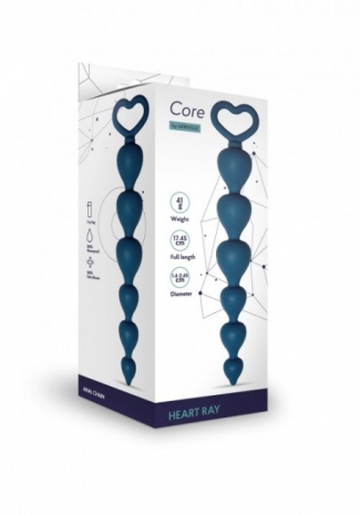 Анальная цепочка с кольцом Heart Ray