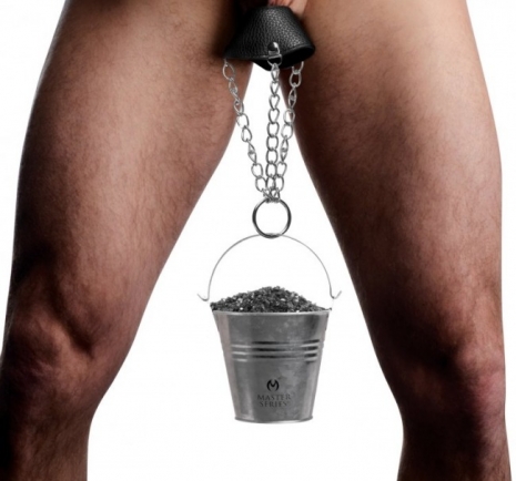 Утяжка-парашют на мошонку с ведерком для груза Master Series Hells Bucket Ball Stretcher