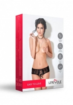 Искушающие шортики с доступом и декоративной шнуровкой EASY TO LOVE (40-42)