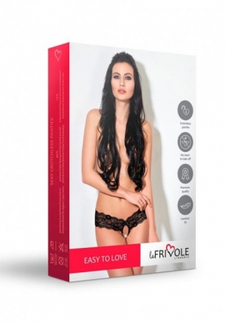 Пикантные трусики с доступом и цветочным кружевом EASY TO LOVE (40-42)