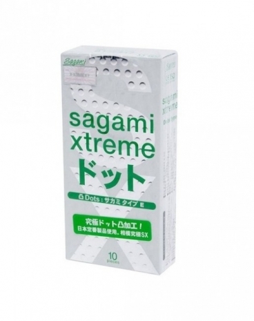 Точечный презерватив анатомической формы Sagami Xtreme Type E (10 шт)