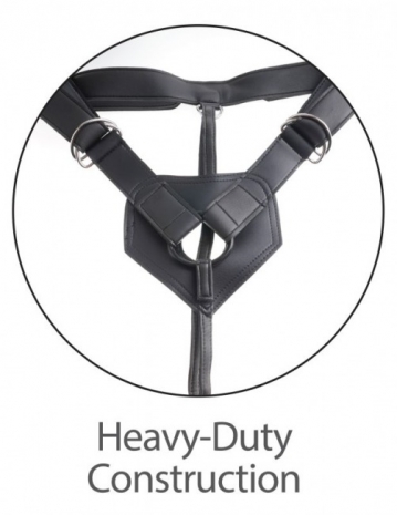 Страпон-трусики с фаллосом на присоске и подвижной крайней плотью 7'' Uncut Cock Strap-On Harness