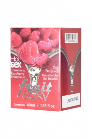 Разогревающее съедобное масло для массажа с ароматом малины FRUIT SEXY (40 мл)