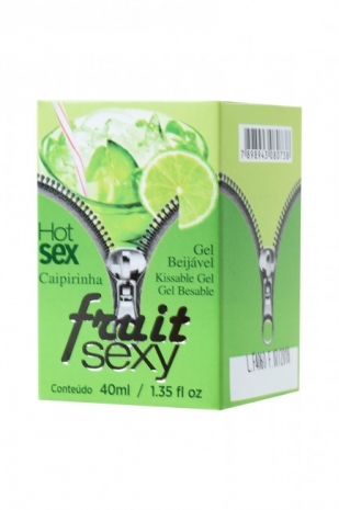 Разогревающее съедобное масло для массажа с ароматом лайма FRUIT SEXY (40 мл)