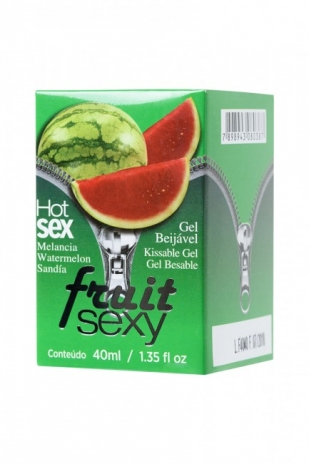 Разогревающее съедобное масло для массажа с ароматом арбуза FRUIT SEXY (40 мл)