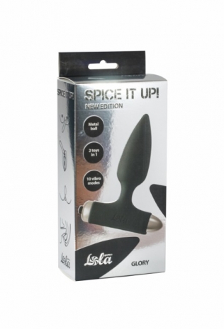 Небольшая анальная пробка с вибрацией Spice it up GLORY (10 режимов)