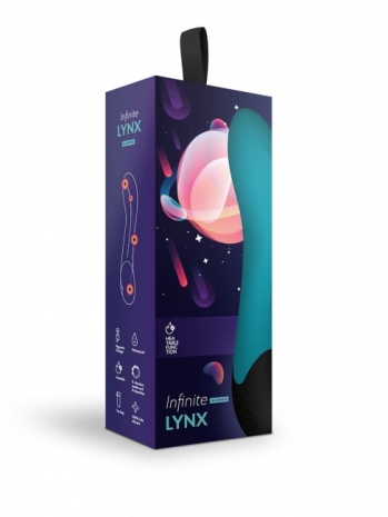 Мощный перезаряжаемый вибратор с подогревом Infinite LYNX (8 режимов, 8 скоростей)