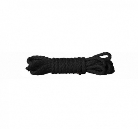 Черная веревка Kinbaku Mini Rope серии OUCH! (1,5 метра)