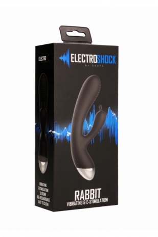 Вибратор с электростимуляцией Rabbit Vibrator Shots серии Electroshock (5 реж. вибр, 5 реж. электрост.)