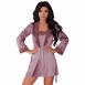 Лиловый атласный комплект Jacqueline Violet LXL1