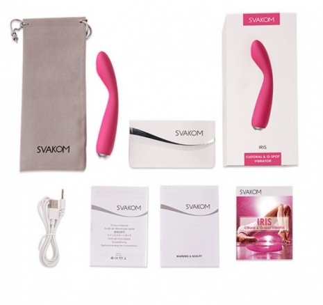 Идеальный вибромассажер для зоны G SVAKOM IRIS Clitoral & G-spot Vibrator (5 режимов, 5 скоротей)