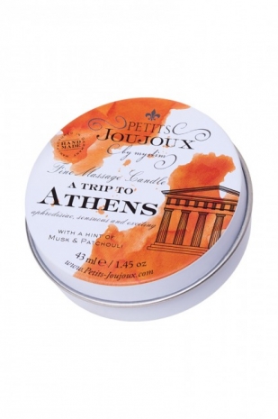 Массажная свеча Petits JouJoux Mini Athens с ароматом мускуса и пачули (43 мл)