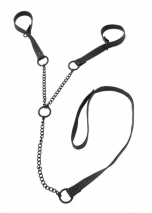 Наручники с цепью и поводком Bad Kitty Handcuffs Leash
