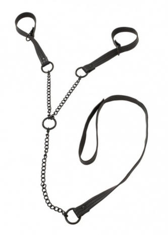 Наручники с цепью и поводком Bad Kitty Handcuffs Leash