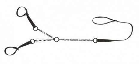 Наручники с цепью и поводком Bad Kitty Handcuffs Leash
