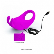 Мощное перезаряжаемое эрекционное виброкольцо PrettyLove Rabbit Vibrator (7 режимов)