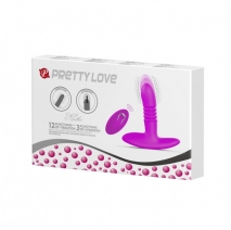 Анальный стимулятор с поступательными движениями на ДУ PrettyLove Heather (12 + 3 режимов)