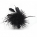 Черная перьевая мини кисточка Bijoux Indiscrets POM POM0