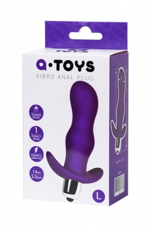 Анальная пробка с вибрацией A-Toys размер L (7 режимов)