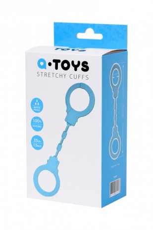 Голубые силиконовые наручники A-Toys