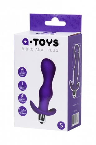 Небольшая анальная пробка с вибрацией A-Toys размера S (7 режимов)