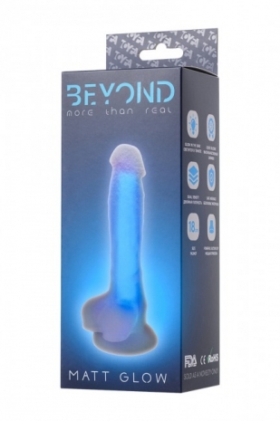 Светящийся в темноте реалистичный фаллоимитатор Beyond Matt Glow