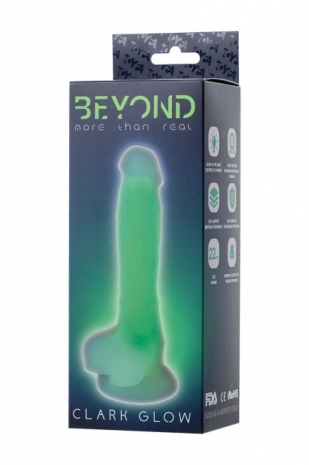 Светящийся в темноте реалистичный фаллоимитатор Beyond Clark Glow