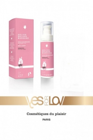 Массажное масло для оральных ласк DELICE DELUXE MASSAGE COTTON CANDY с ароматом сладкой ваты (50 мл)