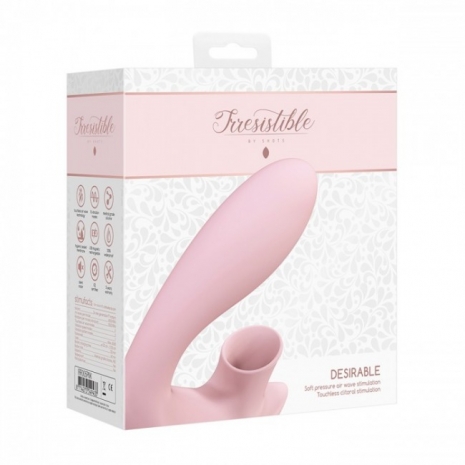 Вакуумный стимулятор клитора с воздействием на точку G Irresistible Desirable (10+11 режимов)