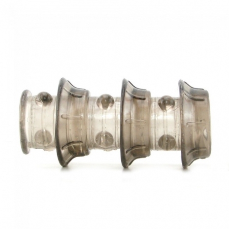 Стимулирующая рельефная насадка на пенис Dr. Joel Kaplan Beaded Girth Ring Triple Stacker