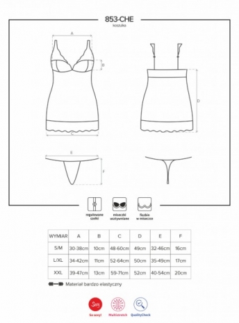 Красная сорочка с бюстом на косточках LXL