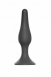 Узкая анальная пробочка на присоске Slim Anal Plug Large Dark Grey0