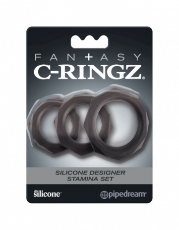 Набор граненых эрекционных колец Fantasy C-Ringz Silicone Designer Stamina Set