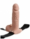Перезаряжаемый фаллопротез с вибрацией Hollow Rechargeable Strap-on with Balls 7'' (10 режмов)1