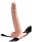 Перезаряжаемый фаллопротез с вибрацией Hollow Rechargeable Strap-on with Balls 9'' (10 режмов)