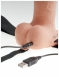 Перезаряжаемый фаллопротез с вибрацией Hollow Rechargeable Strap-on with Balls 9'' (10 режмов)3