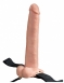 Перезаряжаемый фаллопротез с вибрацией Hollow Rechargeable Strap-on with Balls 11'' (10 режмов)0