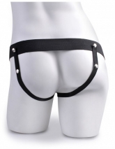Фаллопротез с функцией эякуляции Hollow Squirting Strap-On with Balls 7.5''