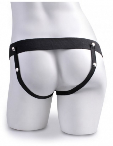 Фаллопротез с функцией эякуляции Hollow Squirting Strap-On with Balls 7.5''